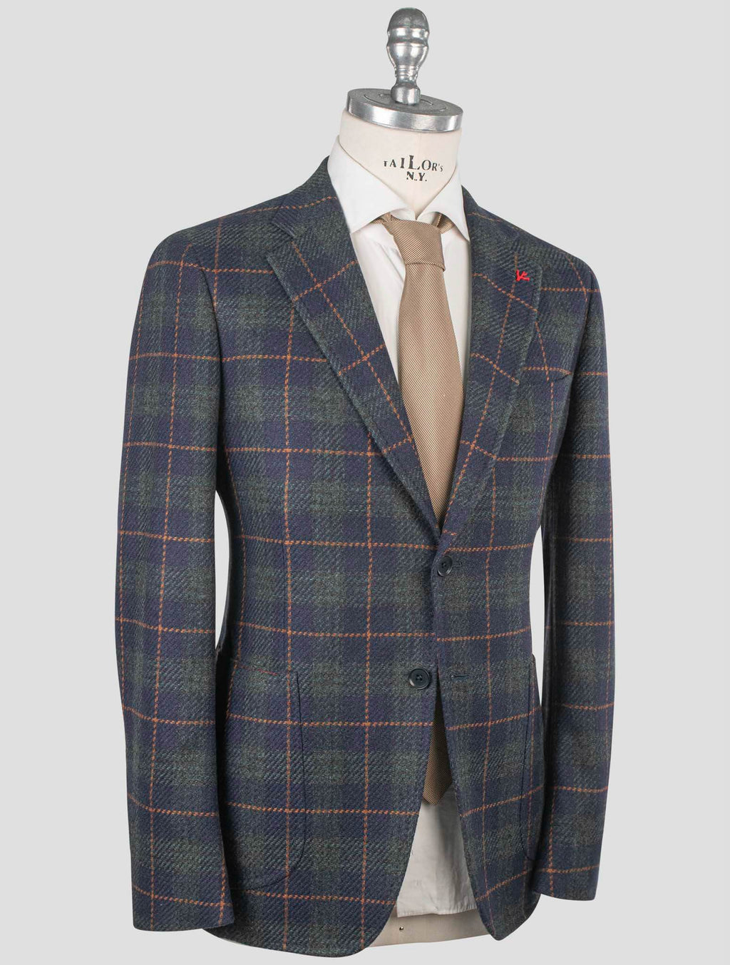 Isaia Multicolor Wool Cashmere Blazer 2