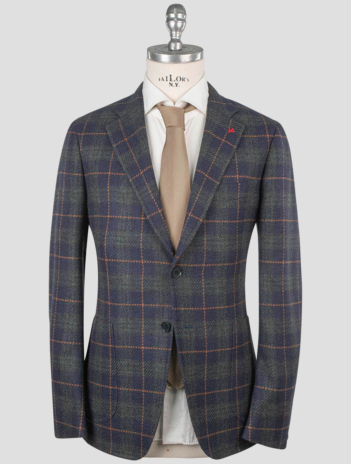 Isaia Multicolor Wool Cashmere Blazer 4