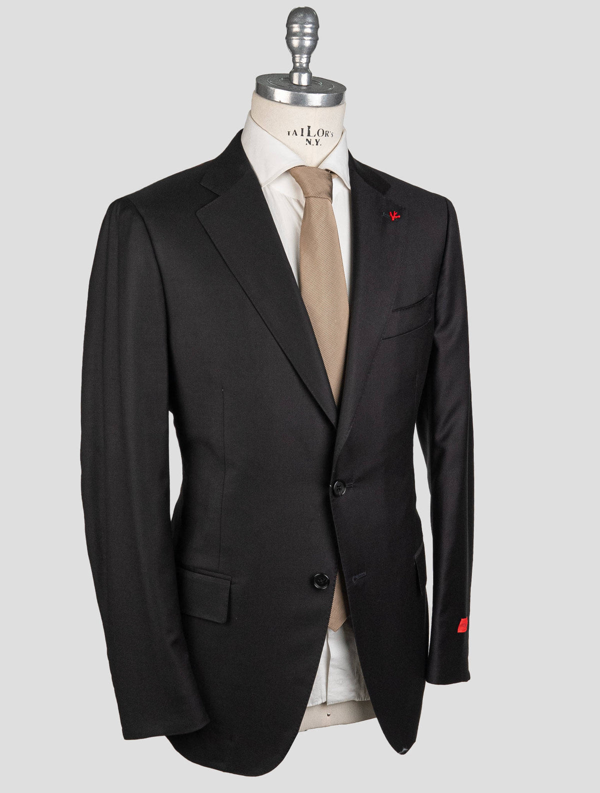 Isaia Black Wool Suit 2