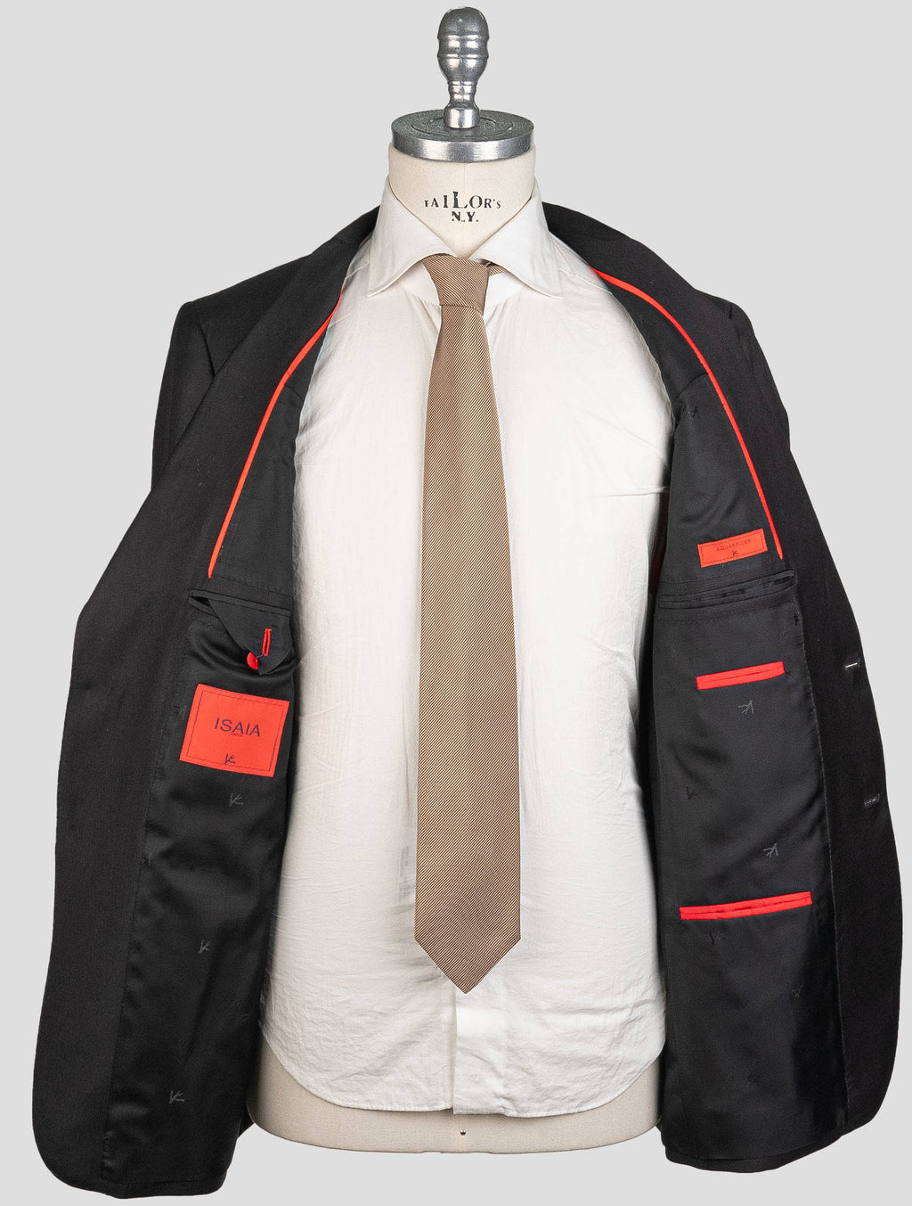 Isaia Black Wool Suit 3