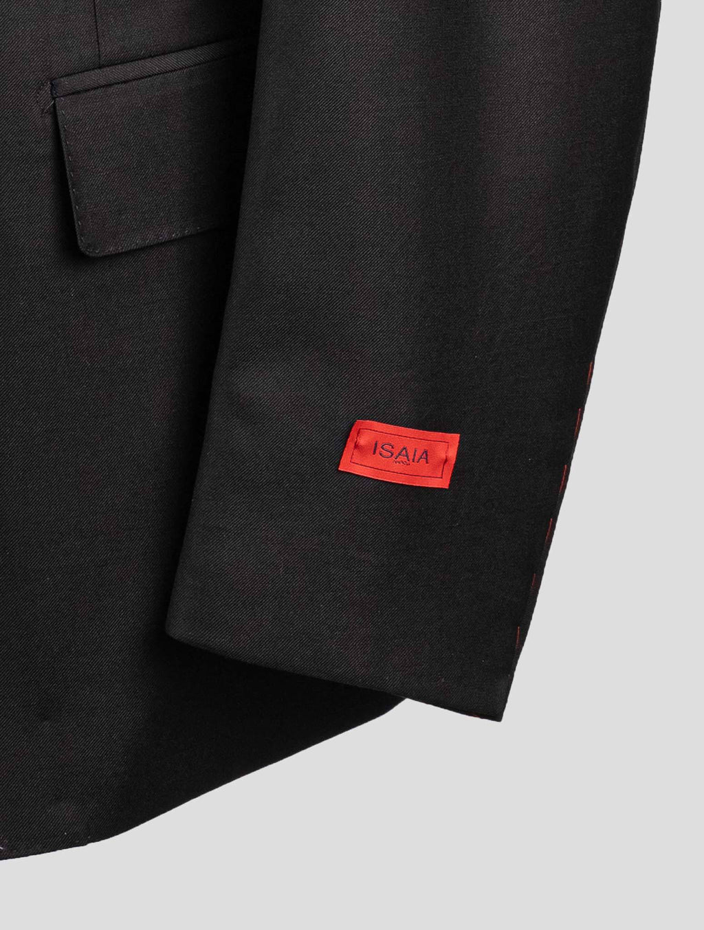 Isaia Black Wool Suit 5