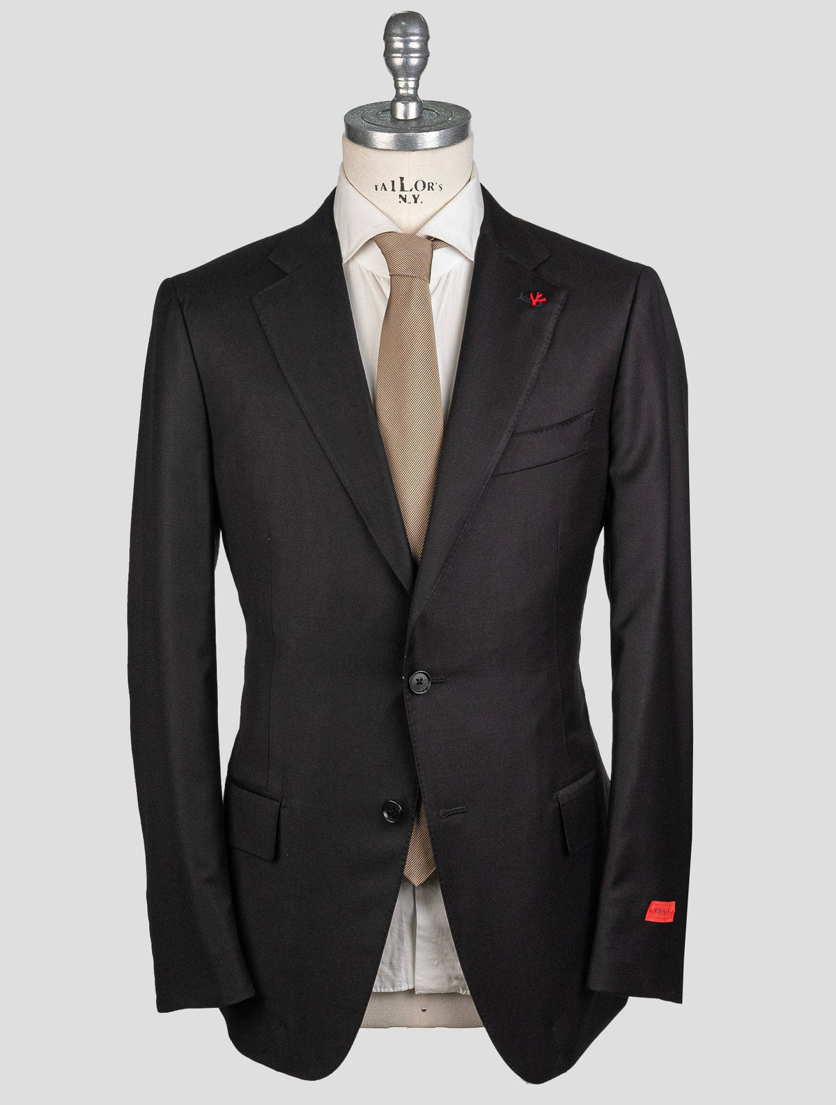 Isaia Black Wool Suit 7