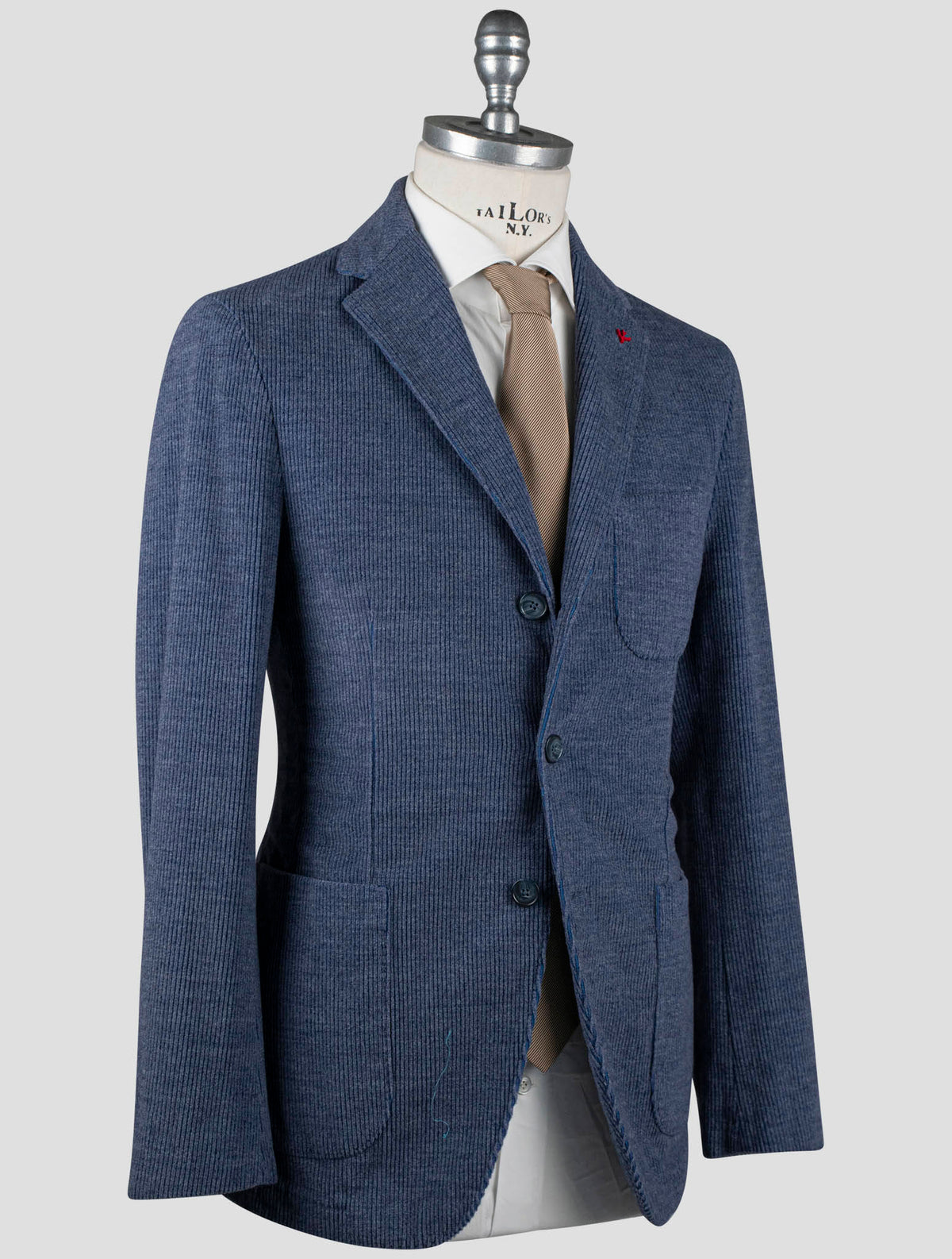 Isaia Blue Cotton Wool Pa Blazer 2