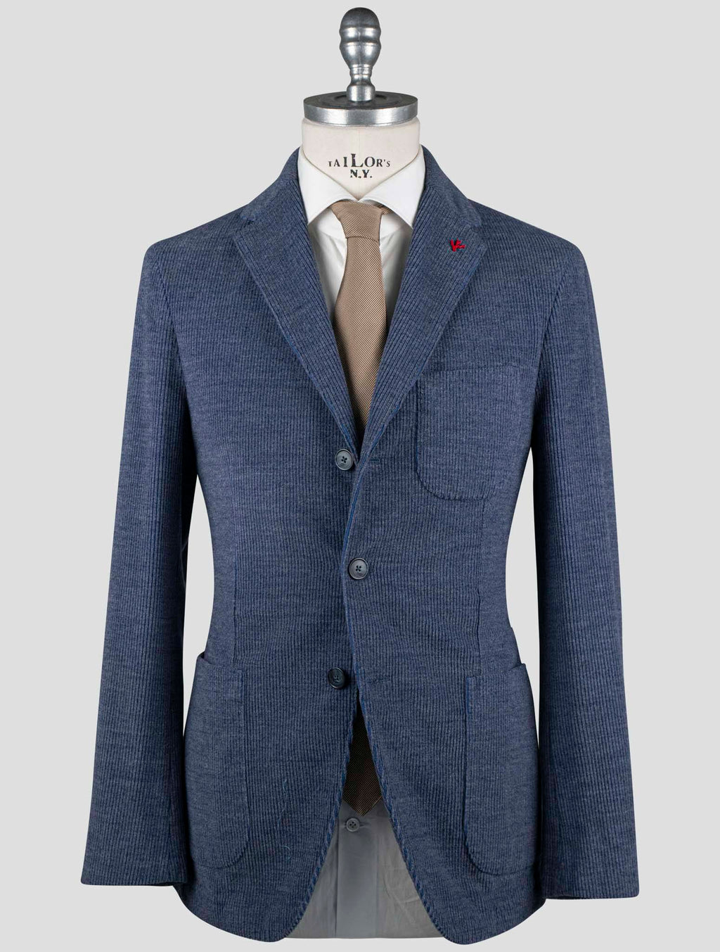 Isaia Blue Cotton Wool Pa Blazer 6