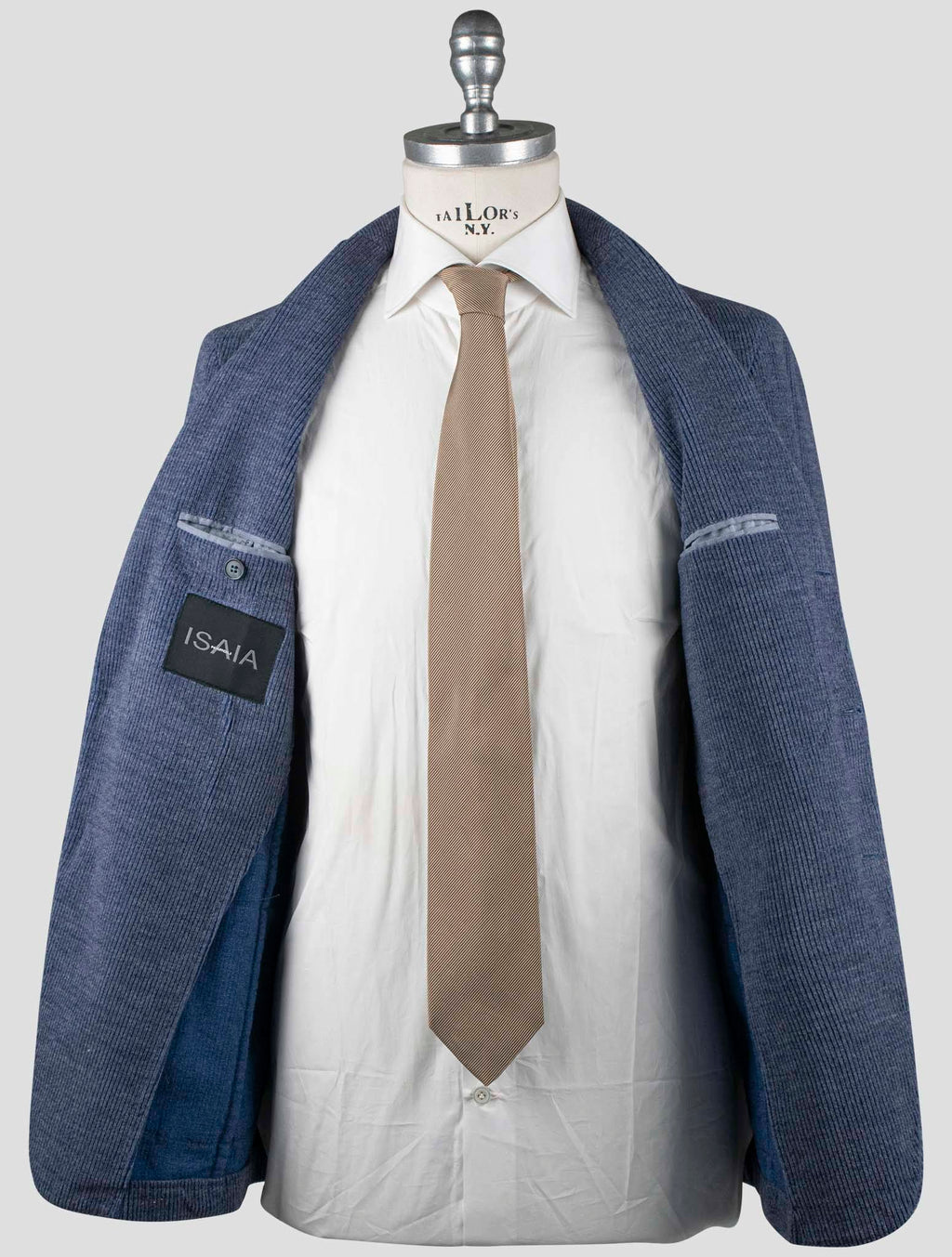 Isaia Blue Cotton Wool Pa Blazer 7