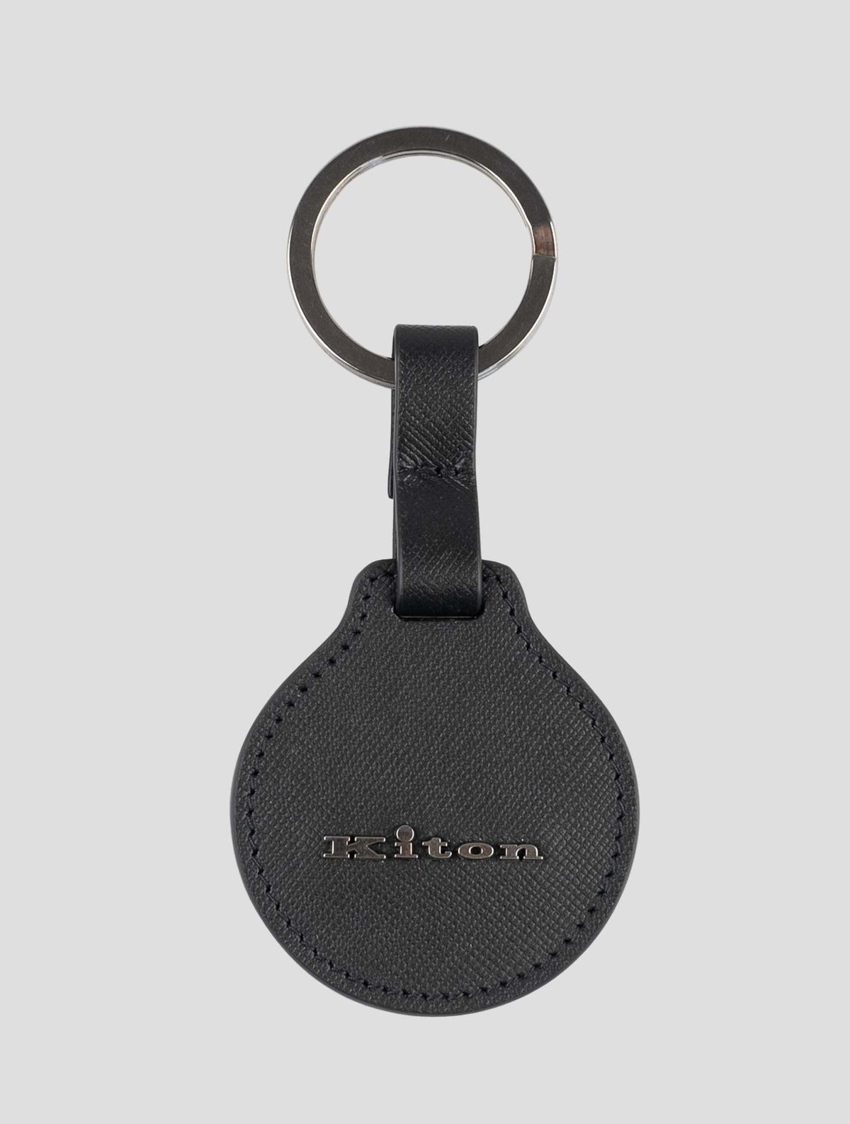 Kiton Black Leather Keychain 1