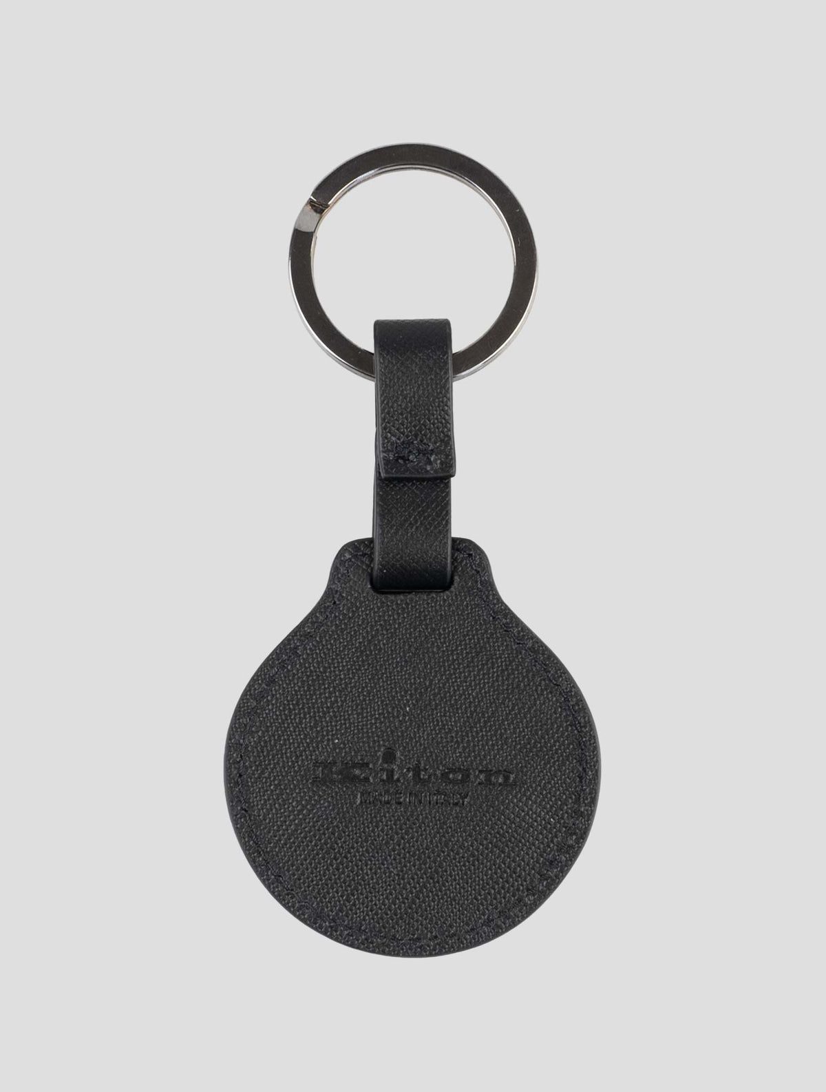 Kiton Black Leather Keychain 2