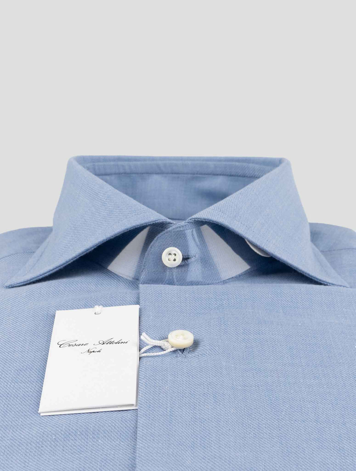 Cesare Attolini  Blue Cotton Cashmere Shirt 2