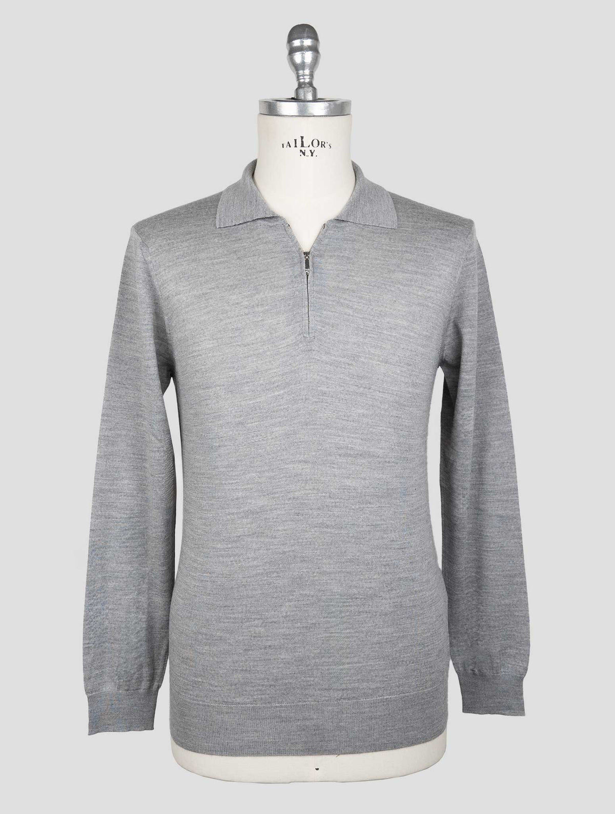 Marco Pescarolo Gray Virgin Wool Sweater Polo 1