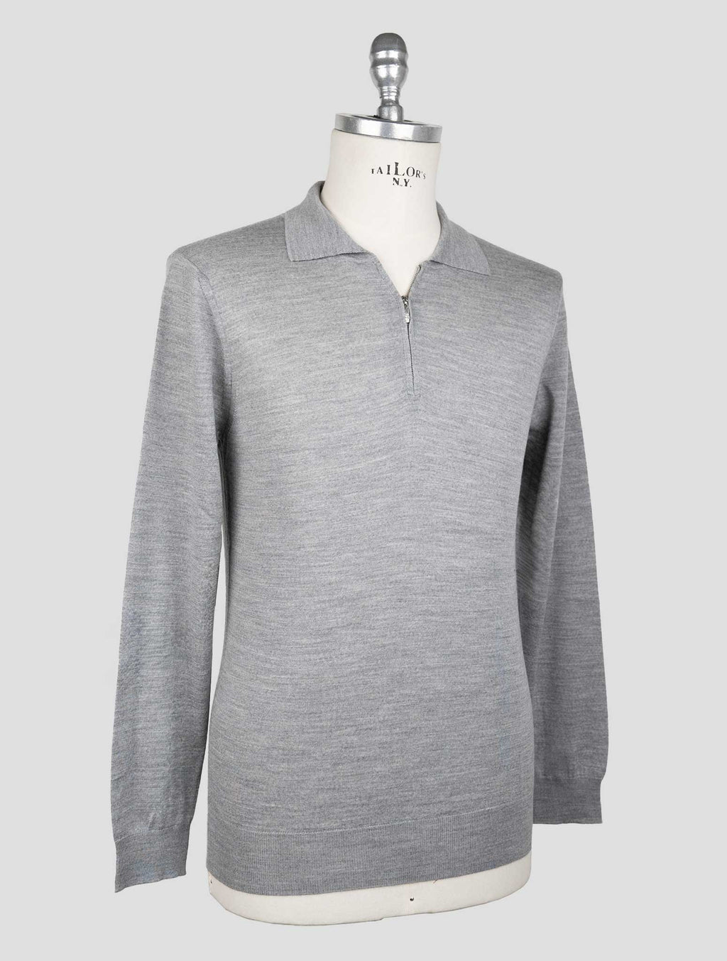 Marco Pescarolo Gray Virgin Wool Sweater Polo 2