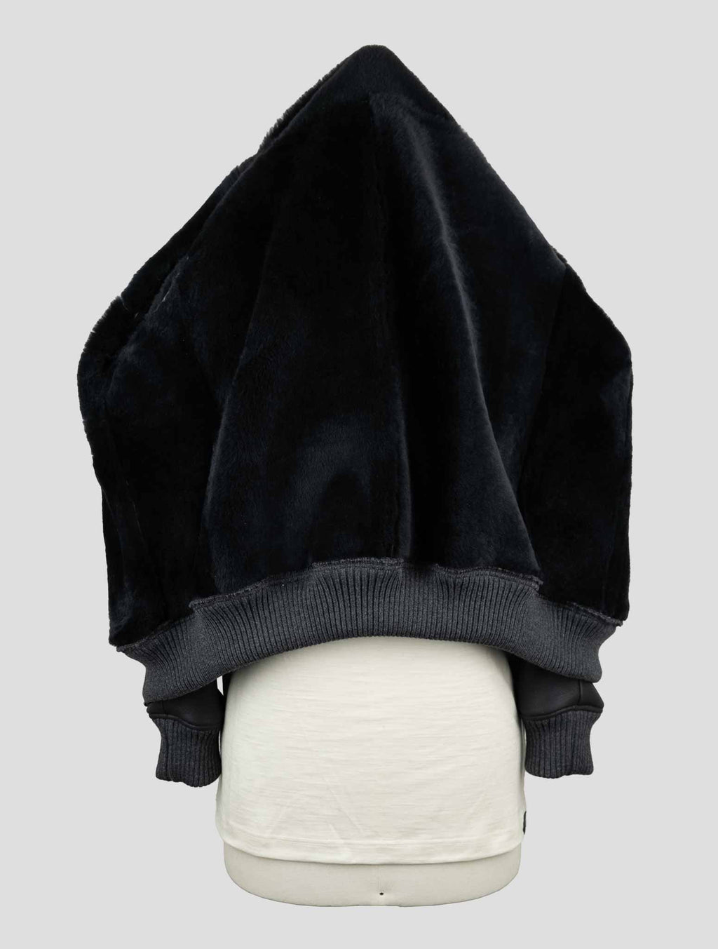Cesare Attolini Black Leather Shearling Coat 6