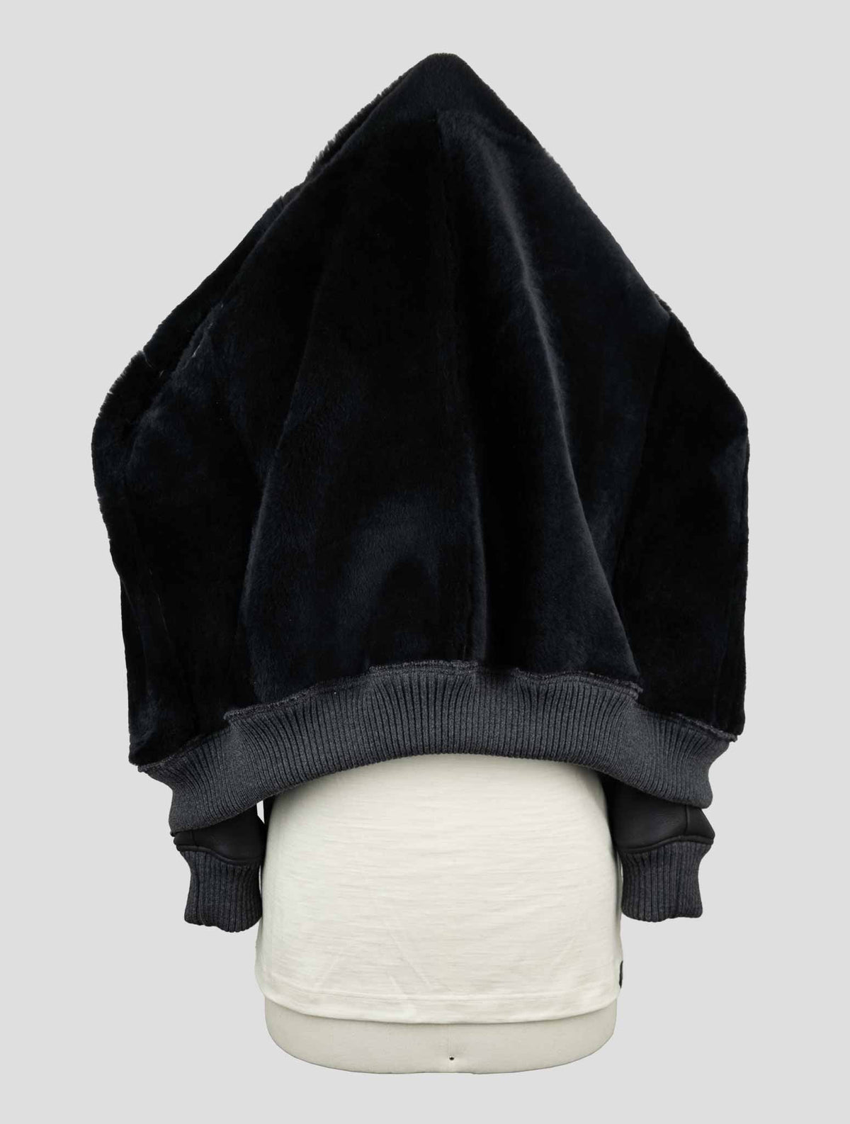 Cesare Attolini Black Leather Shearling Coat 6