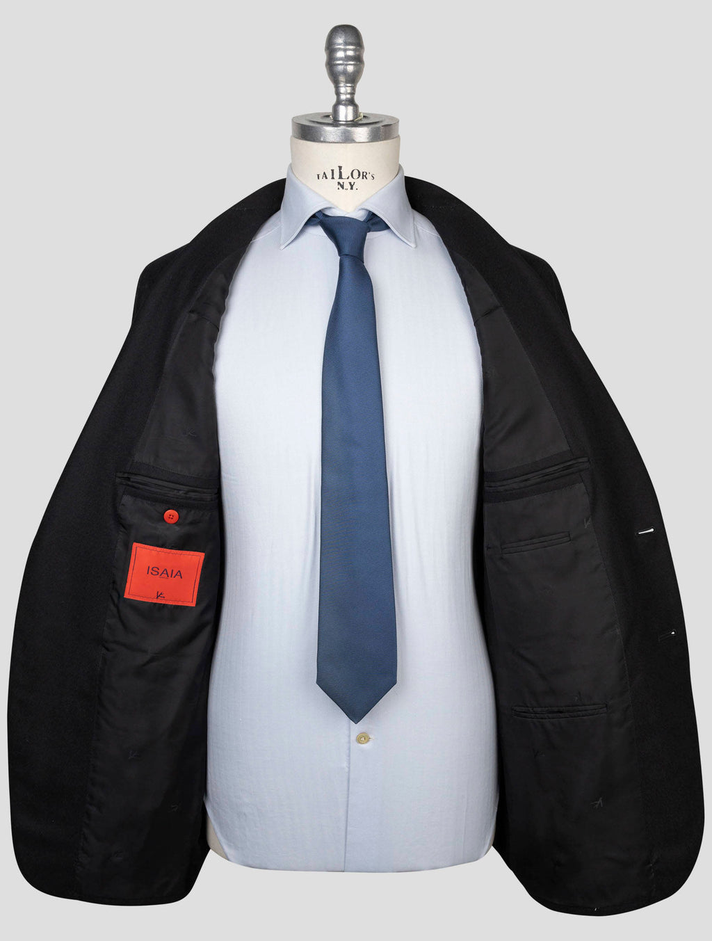 Isaia Black Wool Suit 4