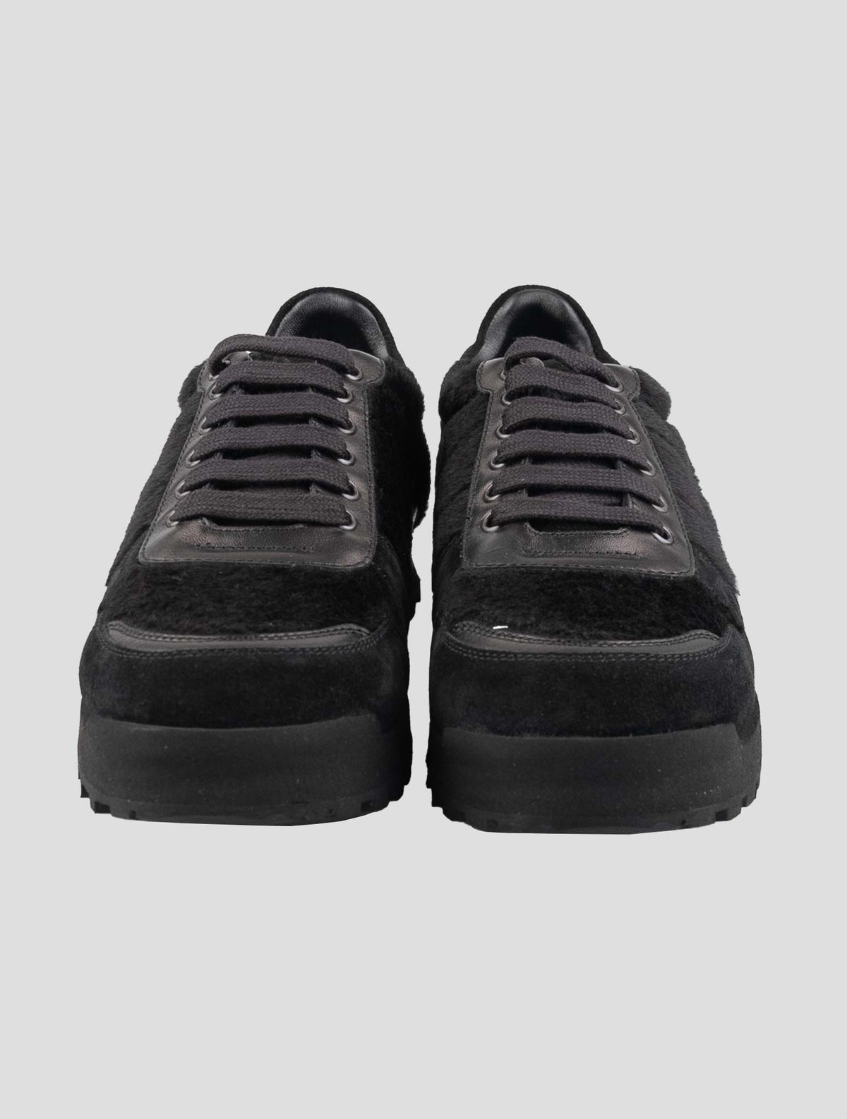 Isaia Black Alpaca Wool Sneakers 2