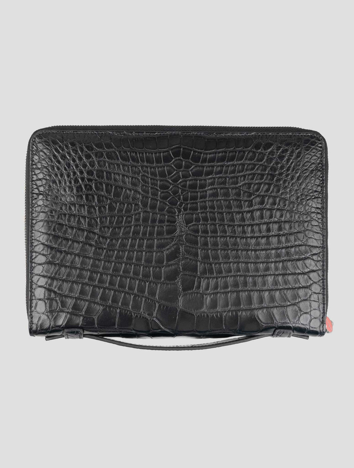 Kiton Black Leather Crocodile Docuent Holder 2
