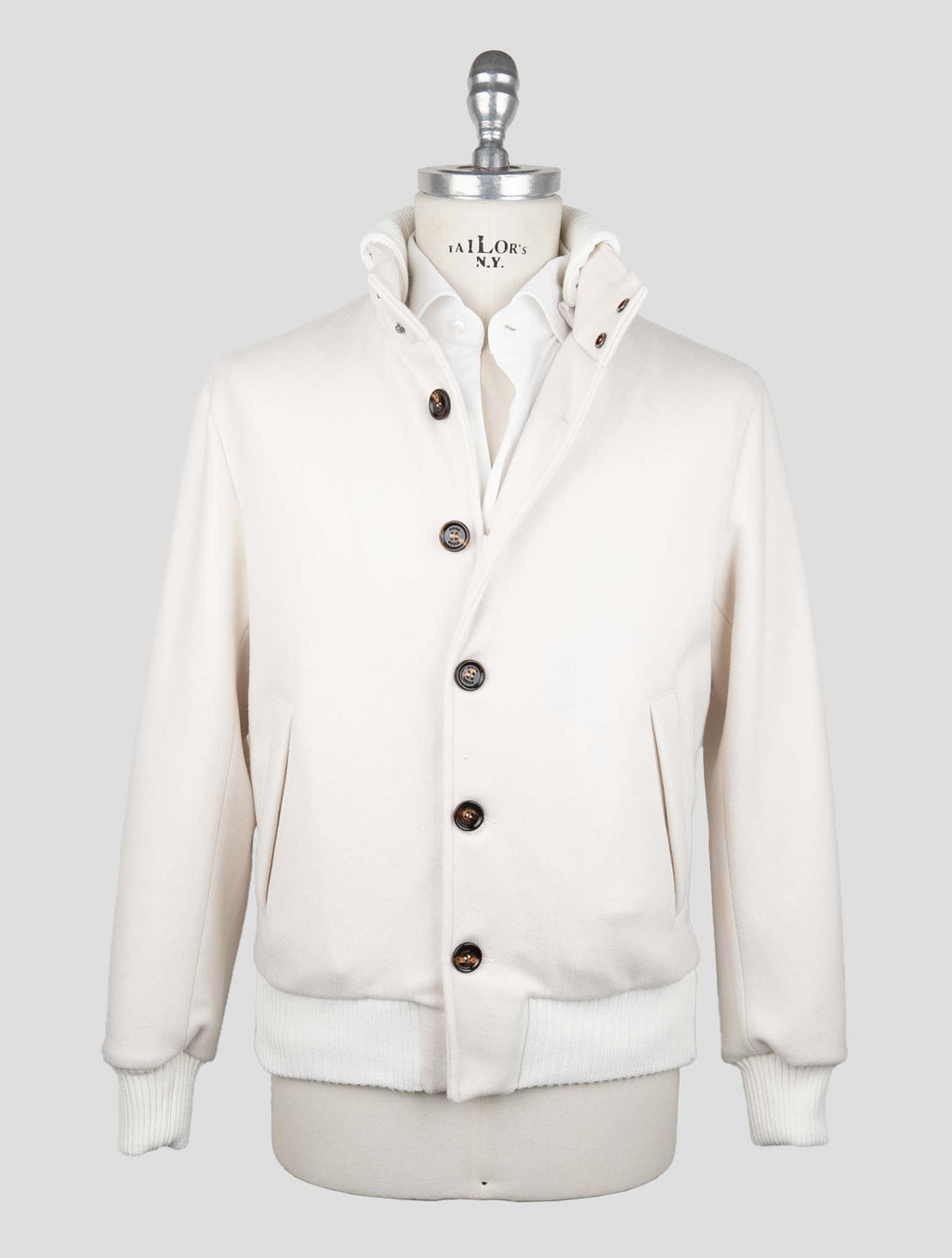 Kired White Pl Acrlic Wool Coat 1