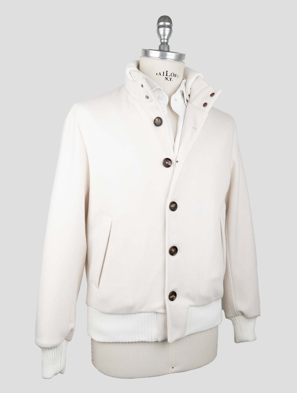 Kired White Pl Acrlic Wool Coat 2