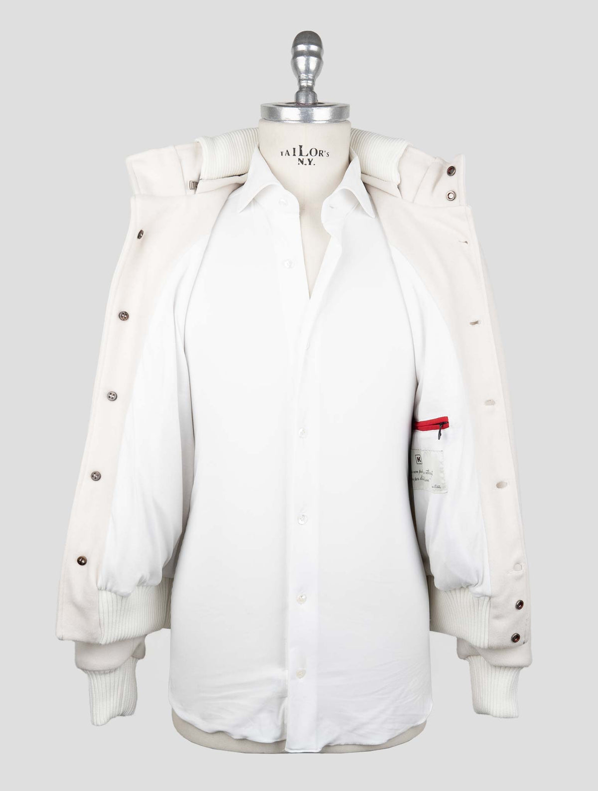 Kired White Pl Acrlic Wool Coat 5