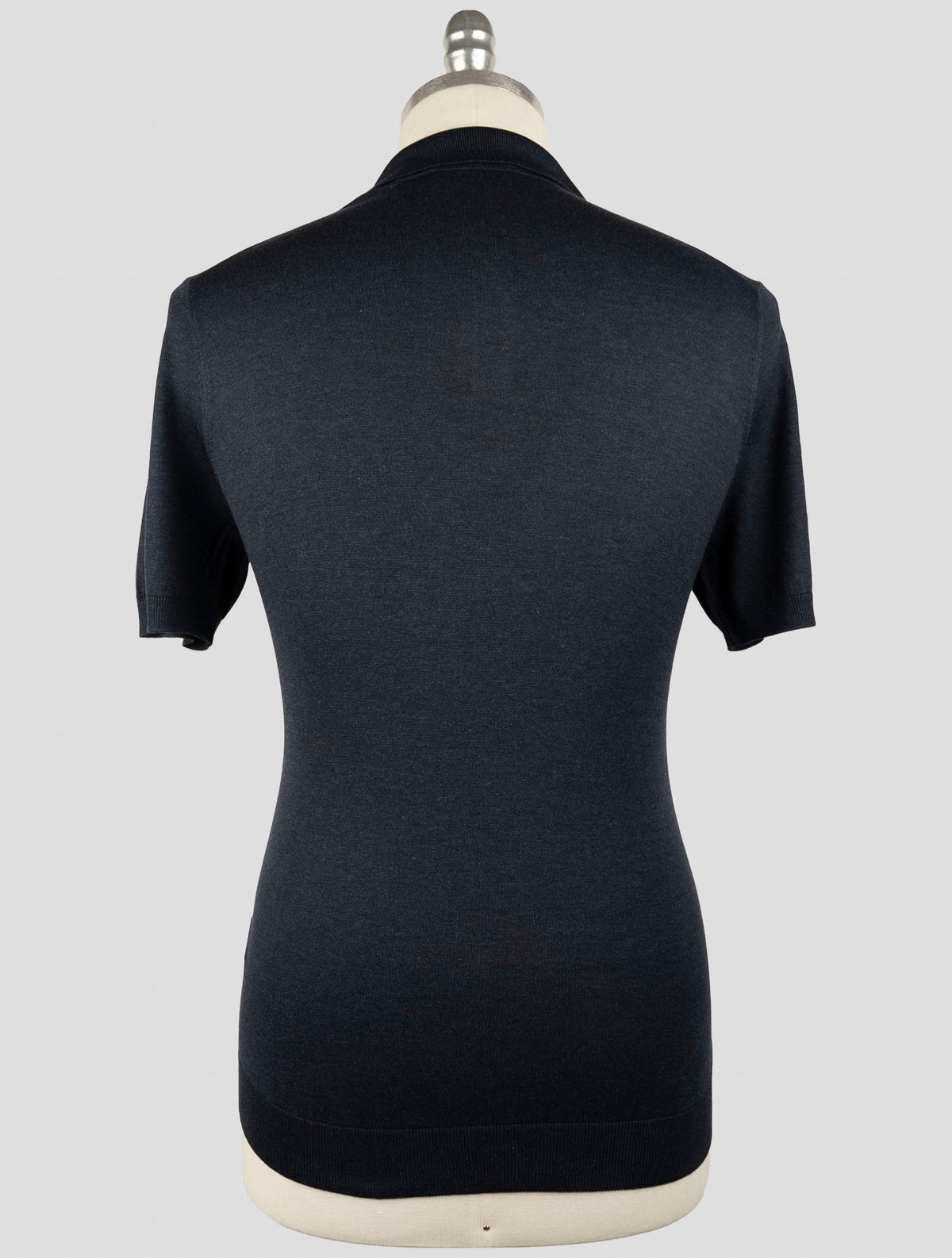 Gran Sasso Blue Navy Silk Polo 3