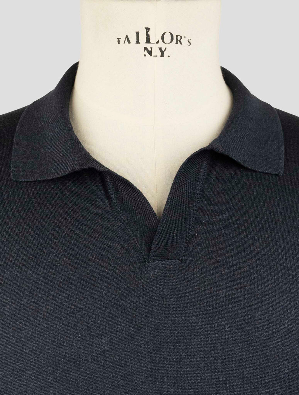 Gran Sasso Blue Navy Silk Polo 4