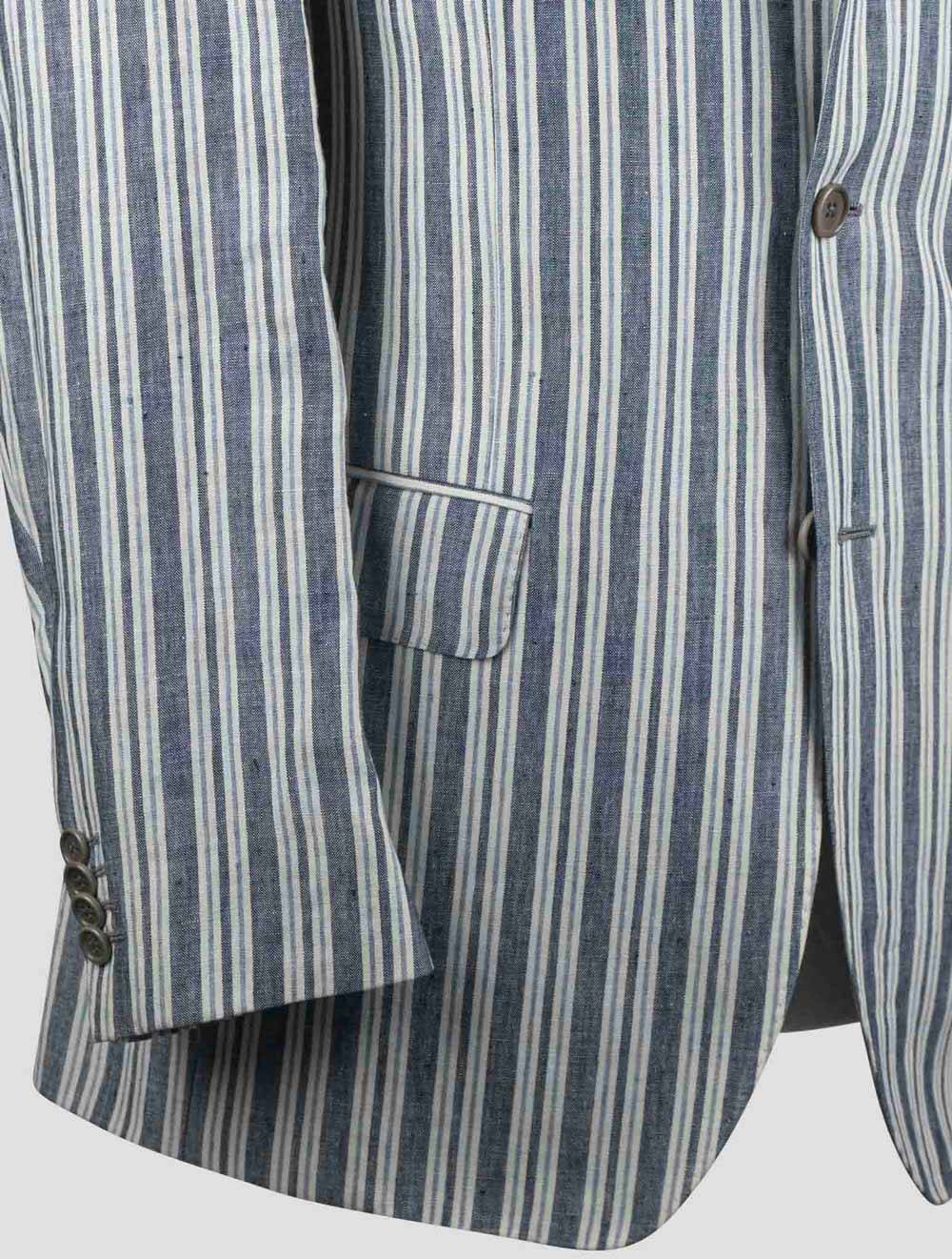 Isaia Multicolor Linen Blazer 4