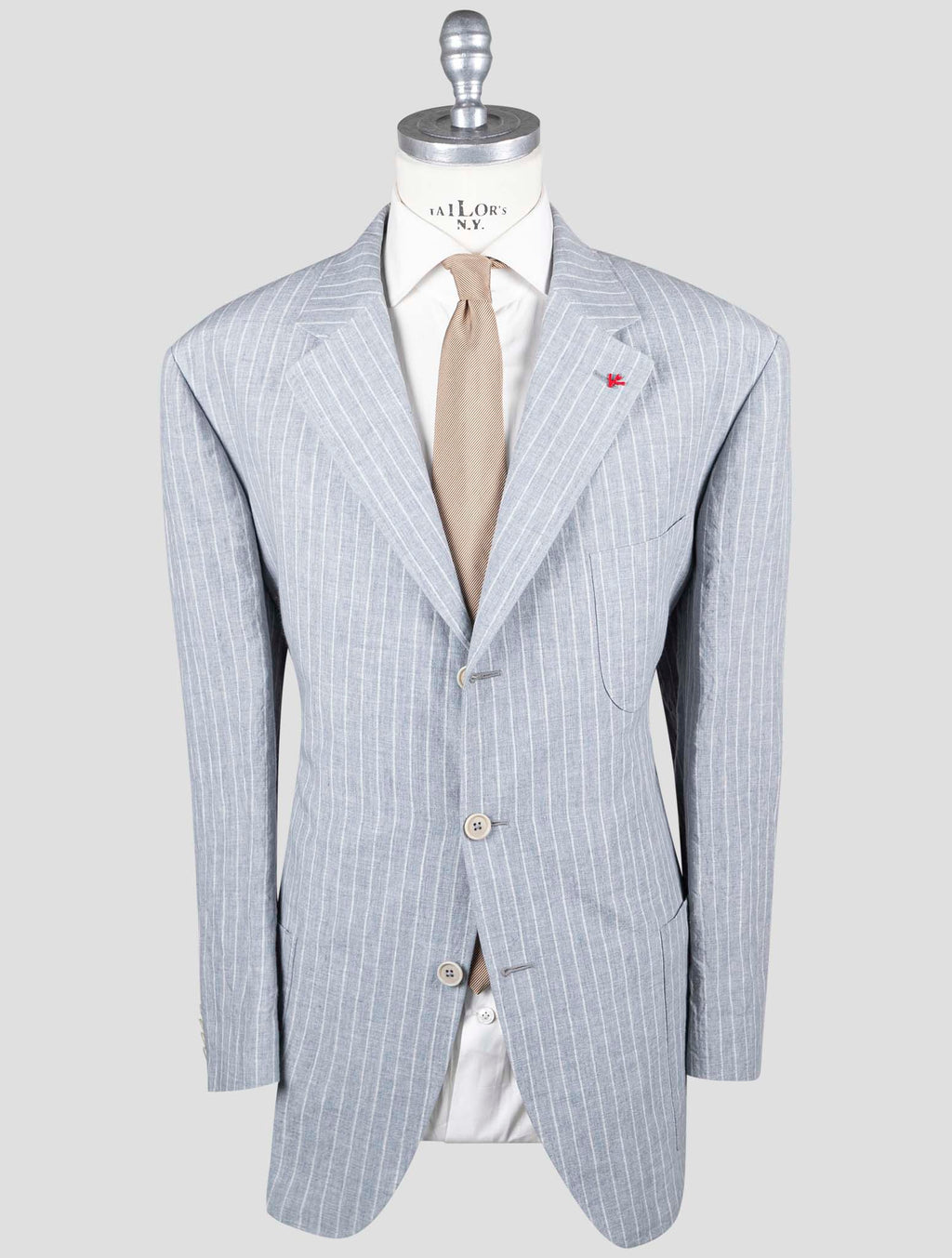 Isaia Gray Linen Suit 1
