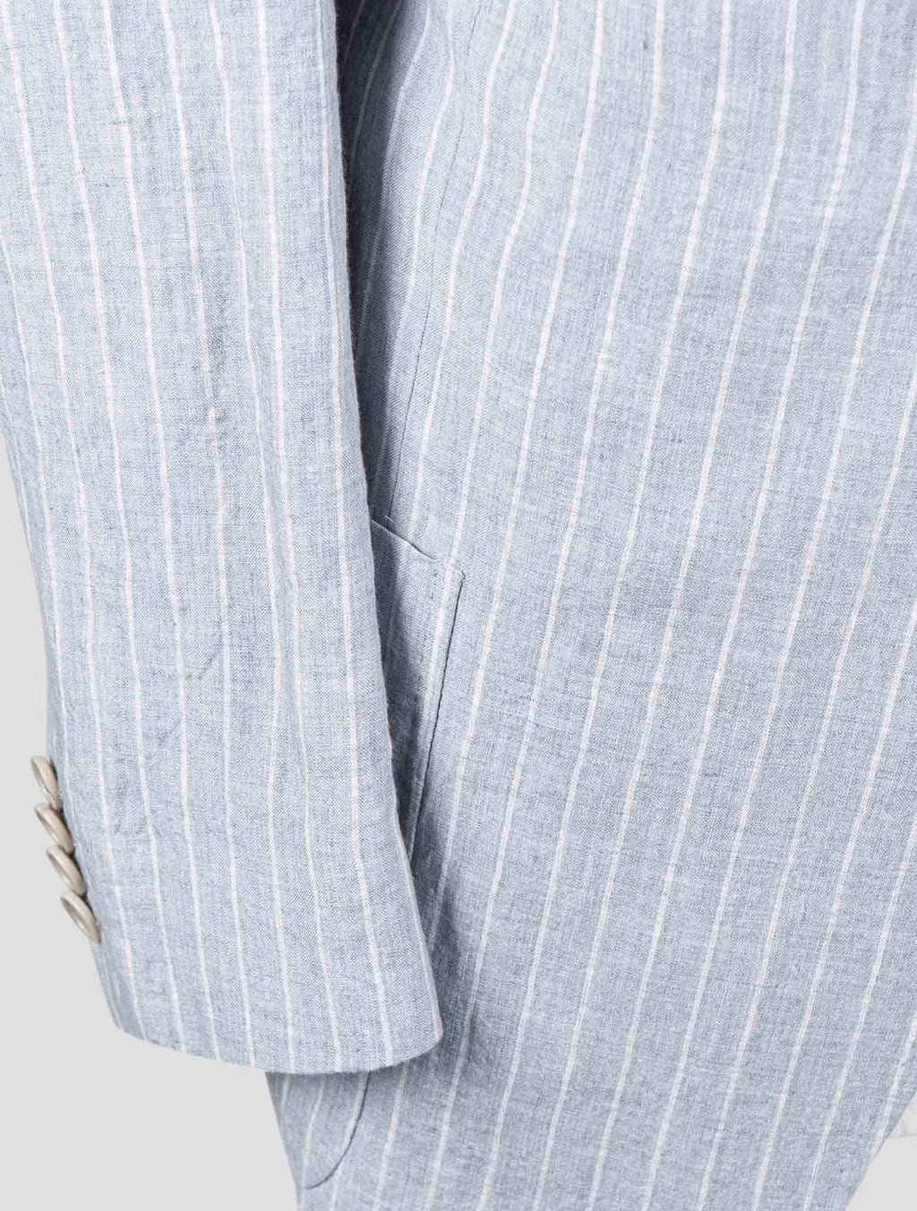 Isaia Gray Linen Suit 5