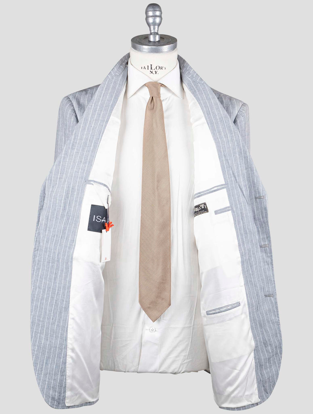 Isaia Gray Linen Suit 6