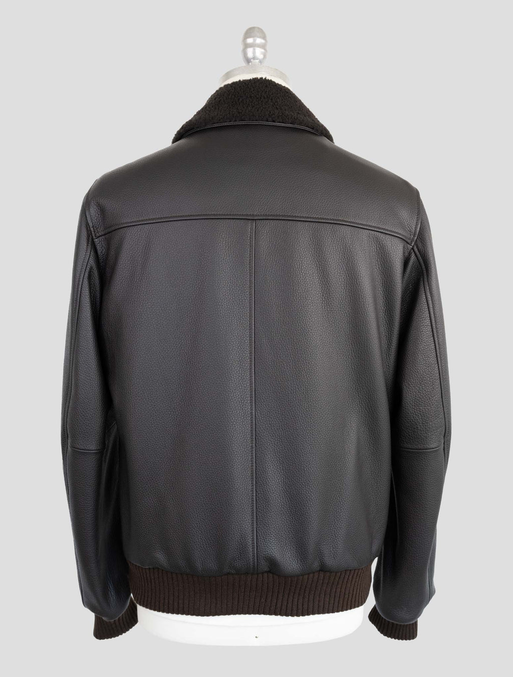 Cesare Attolini Brown Leather Coat 3