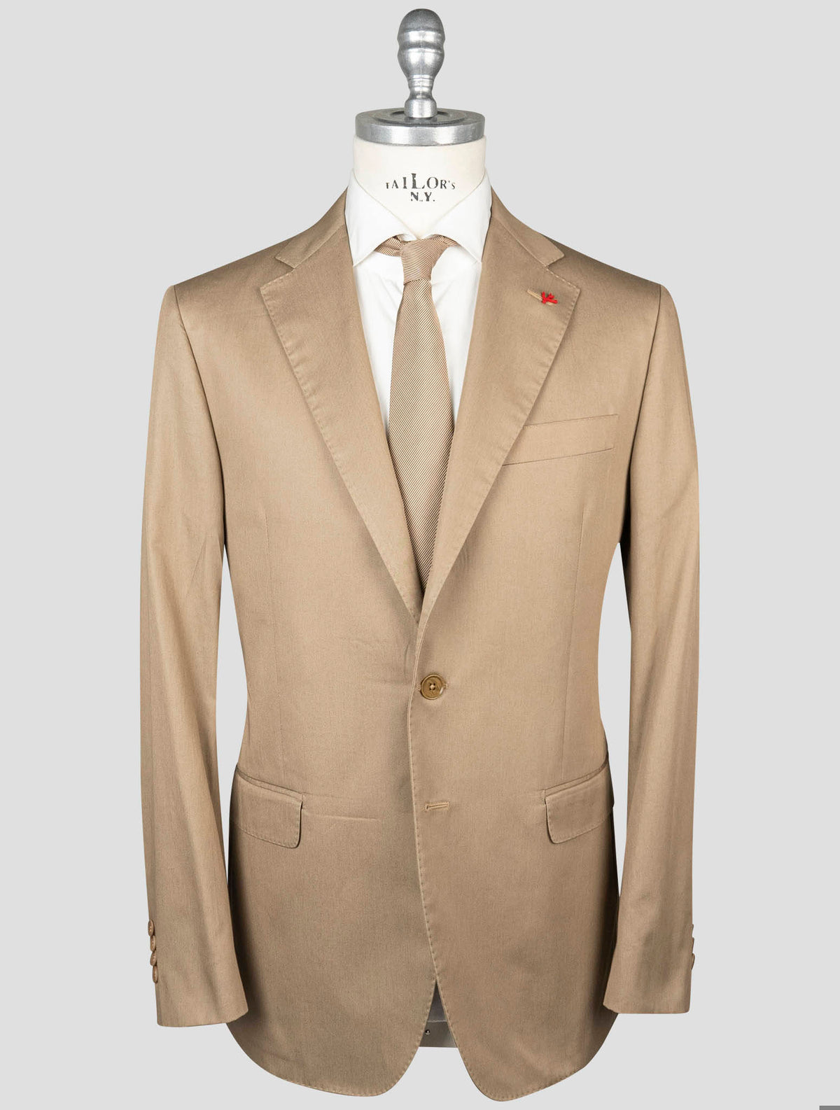 Isaia Brown Cotton Suits 1