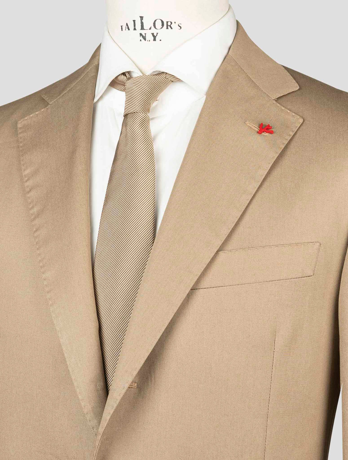 Isaia Brown Cotton Suits 6