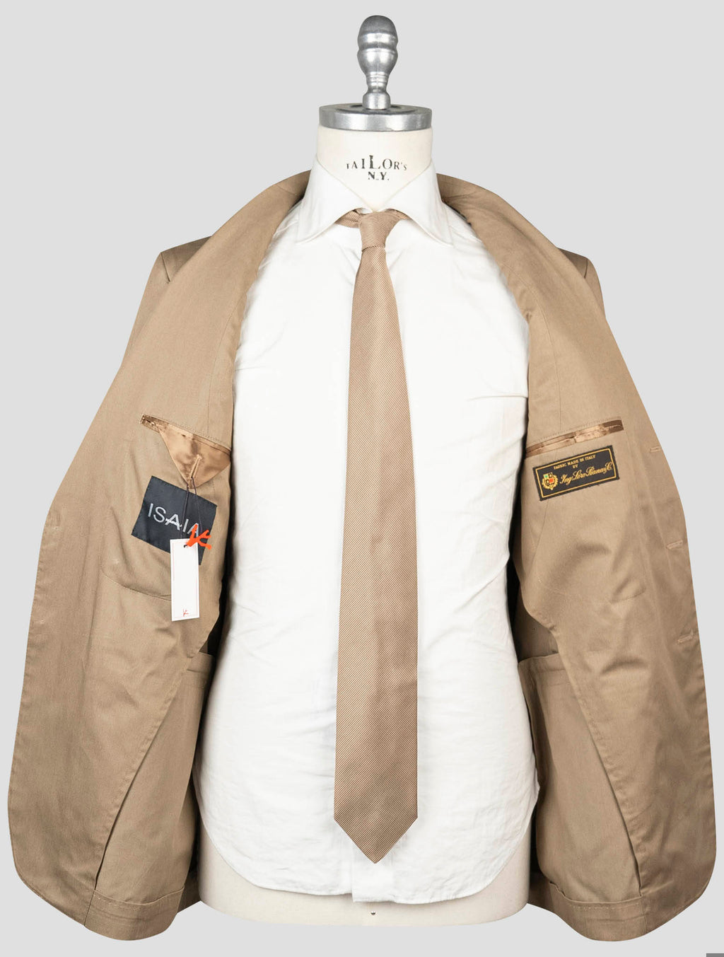 Isaia Brown Cotton Suits 7