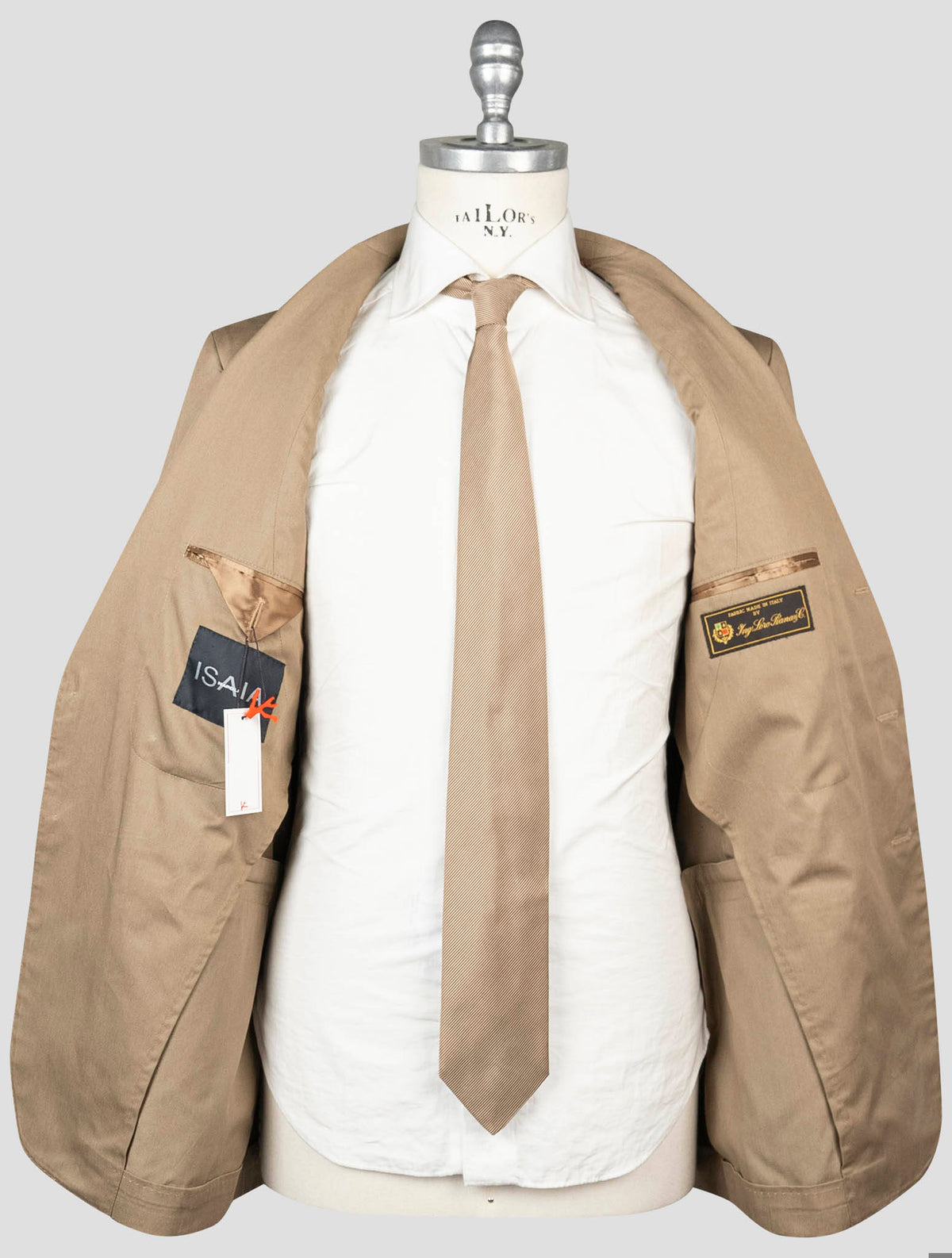 Isaia Brown Cotton Suits 7