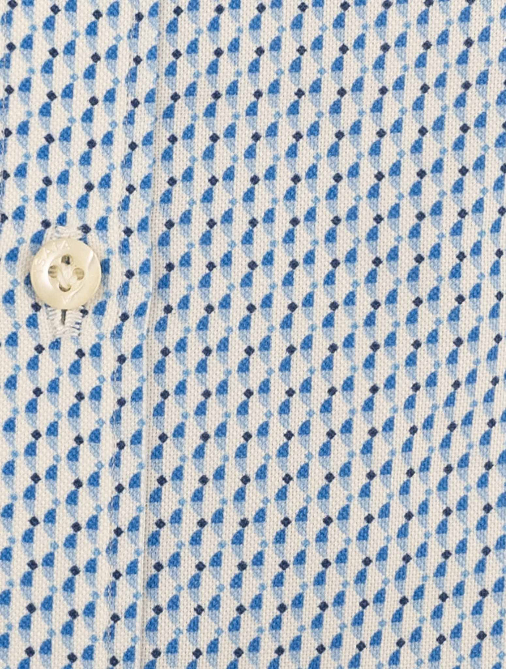 Isaia Blue White Cotton Shirt 4