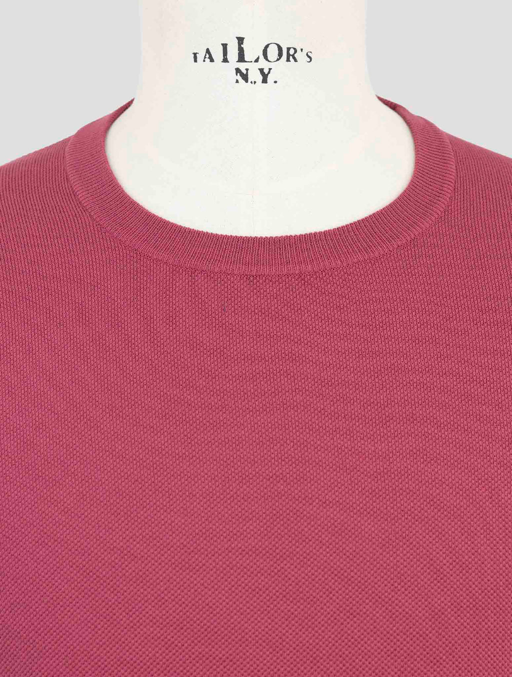 Gran Sasso Burgundy Cotton Sweater Crewneck 4