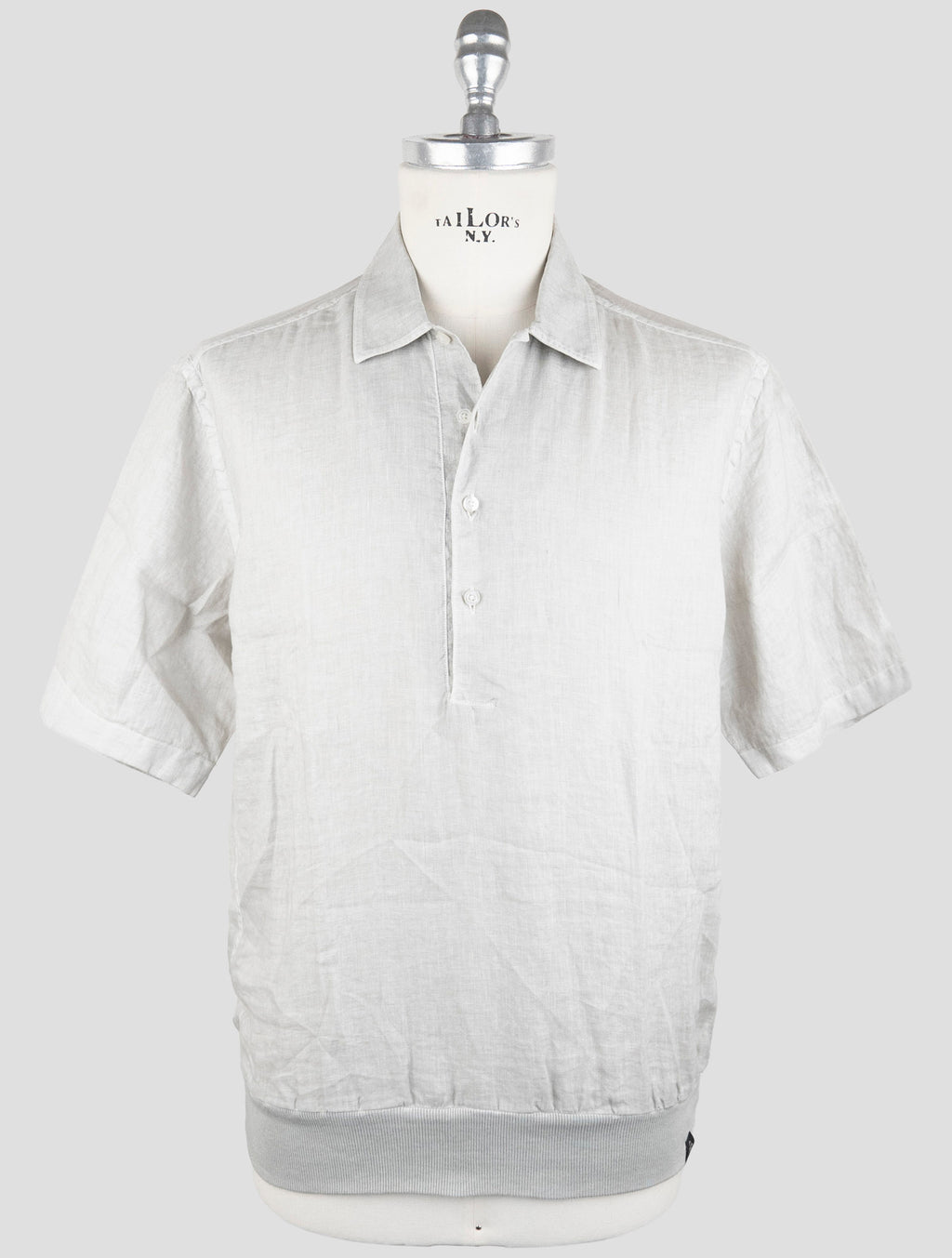 Gran Sasso Gray Linen Polo 1