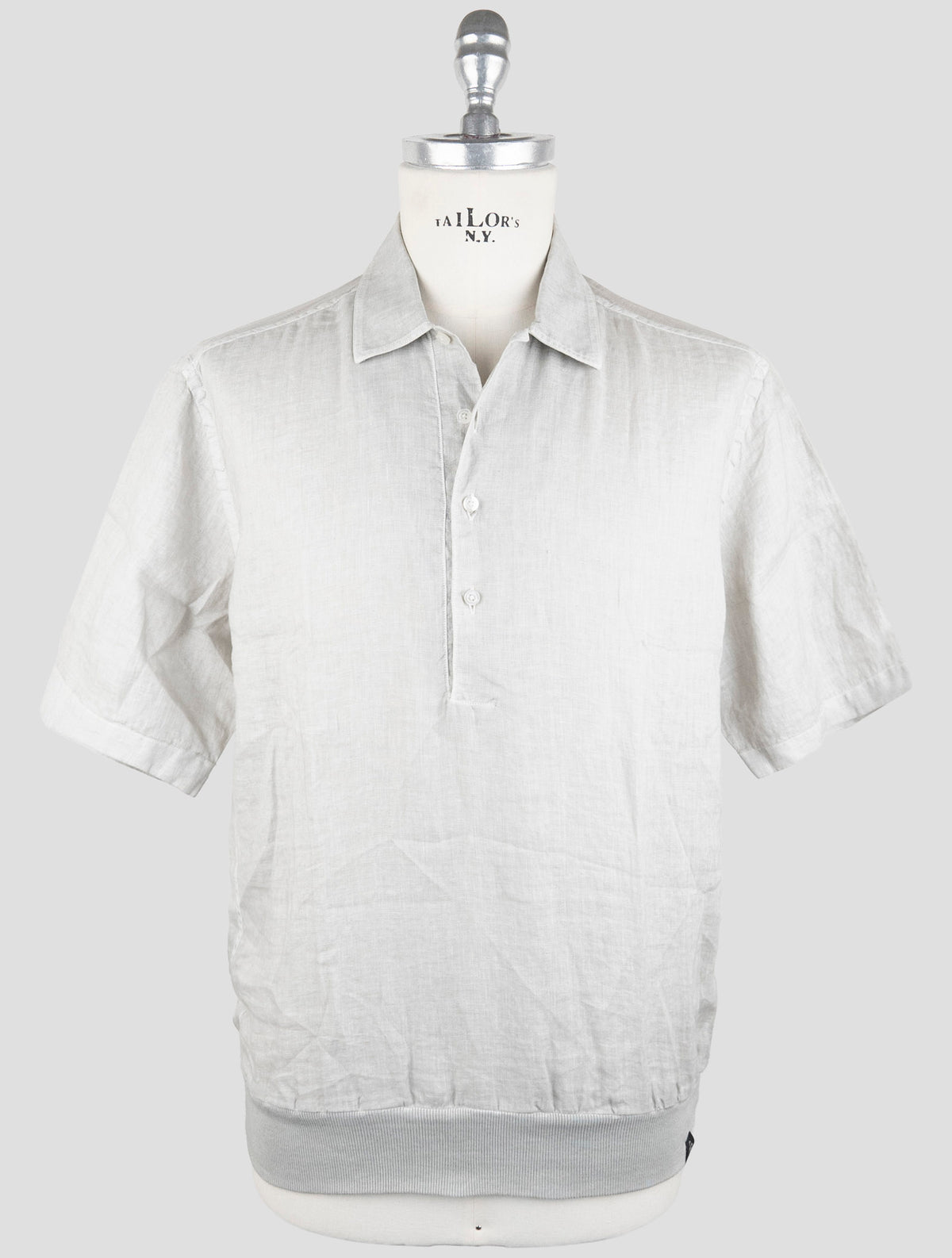 Gran Sasso Gray Linen Polo 1