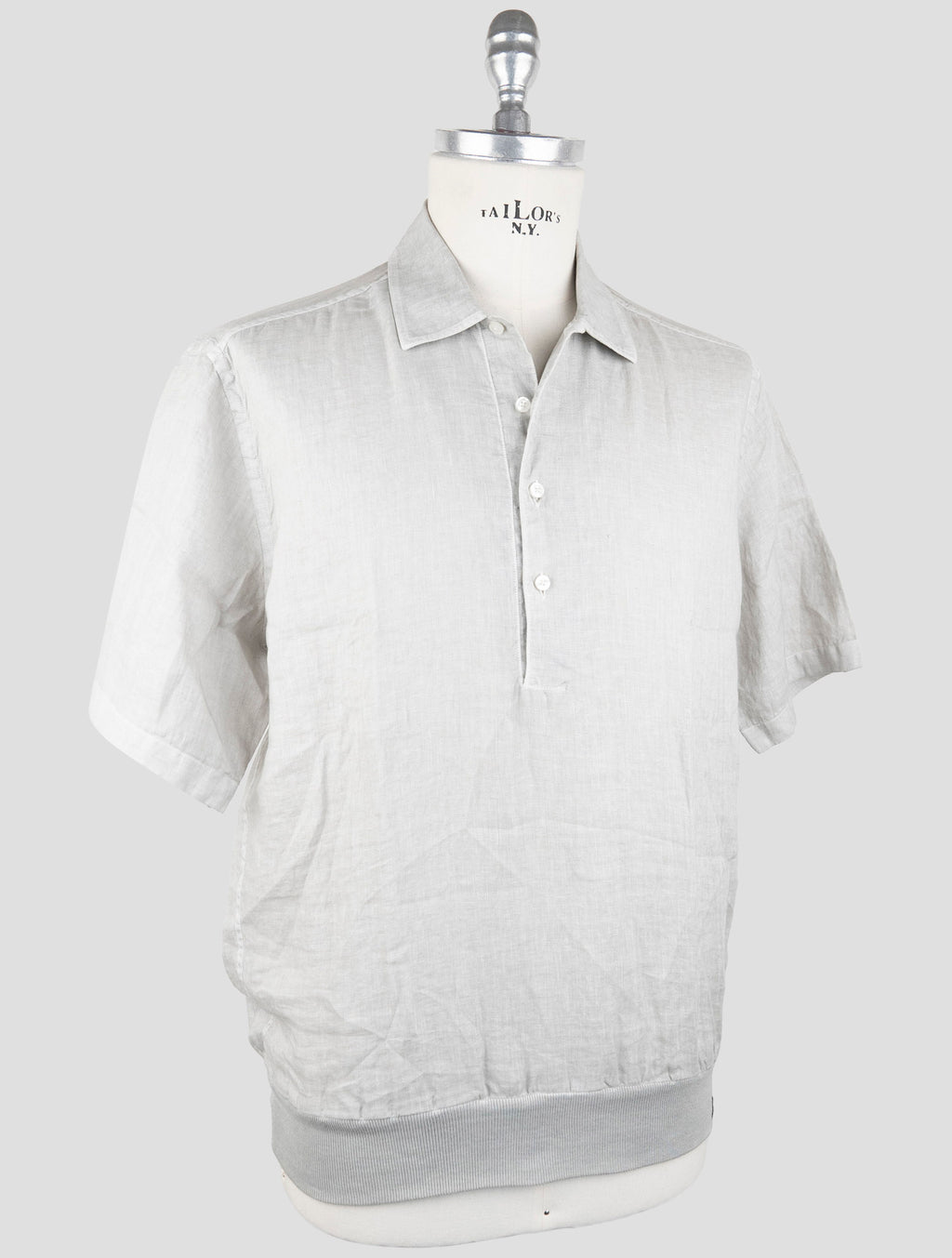 Gran Sasso Gray Linen Polo 2