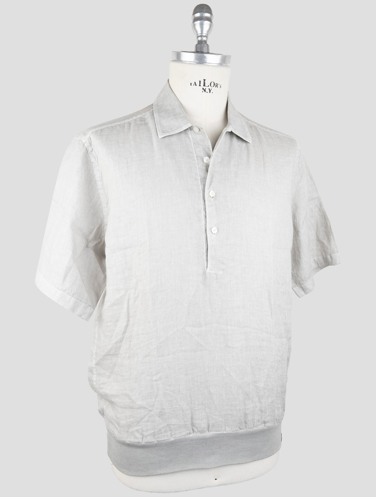 Gran Sasso Gray Linen Polo 2