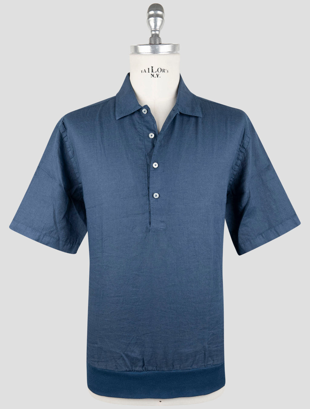 Gran Sasso Blue Linen Polo 1