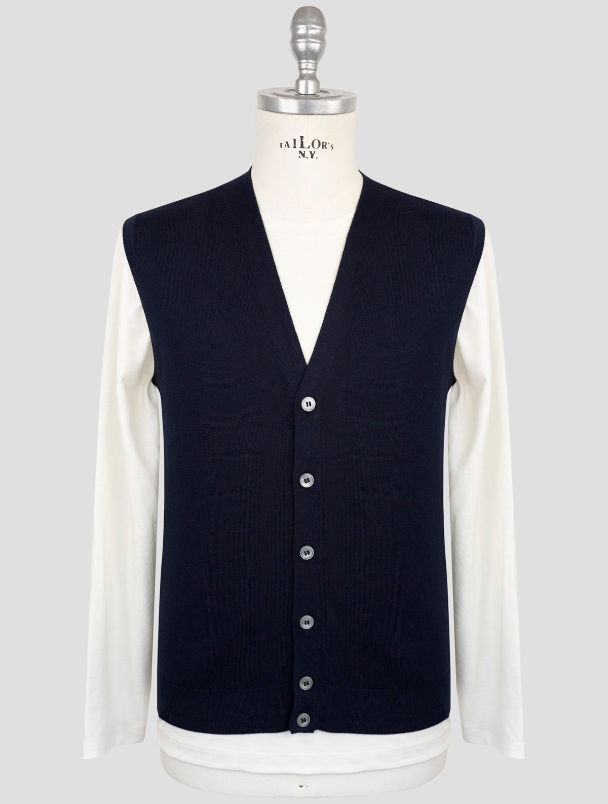 Gran Sasso Blue Cotton Gilet 1