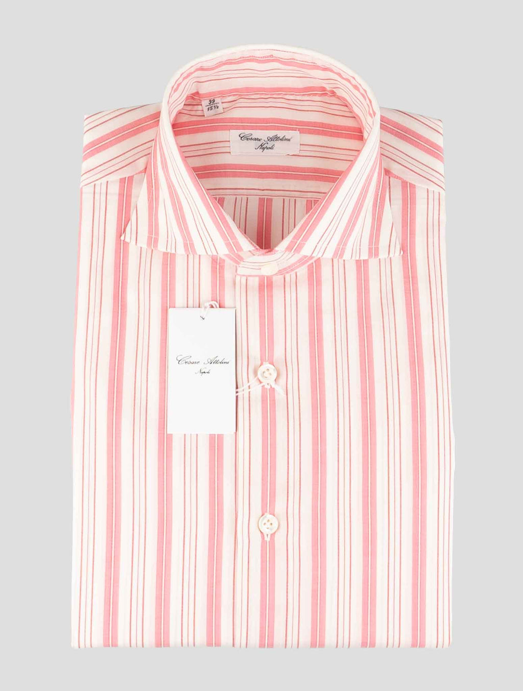 Cesare Attolini Pink White Cotton Shirt 1