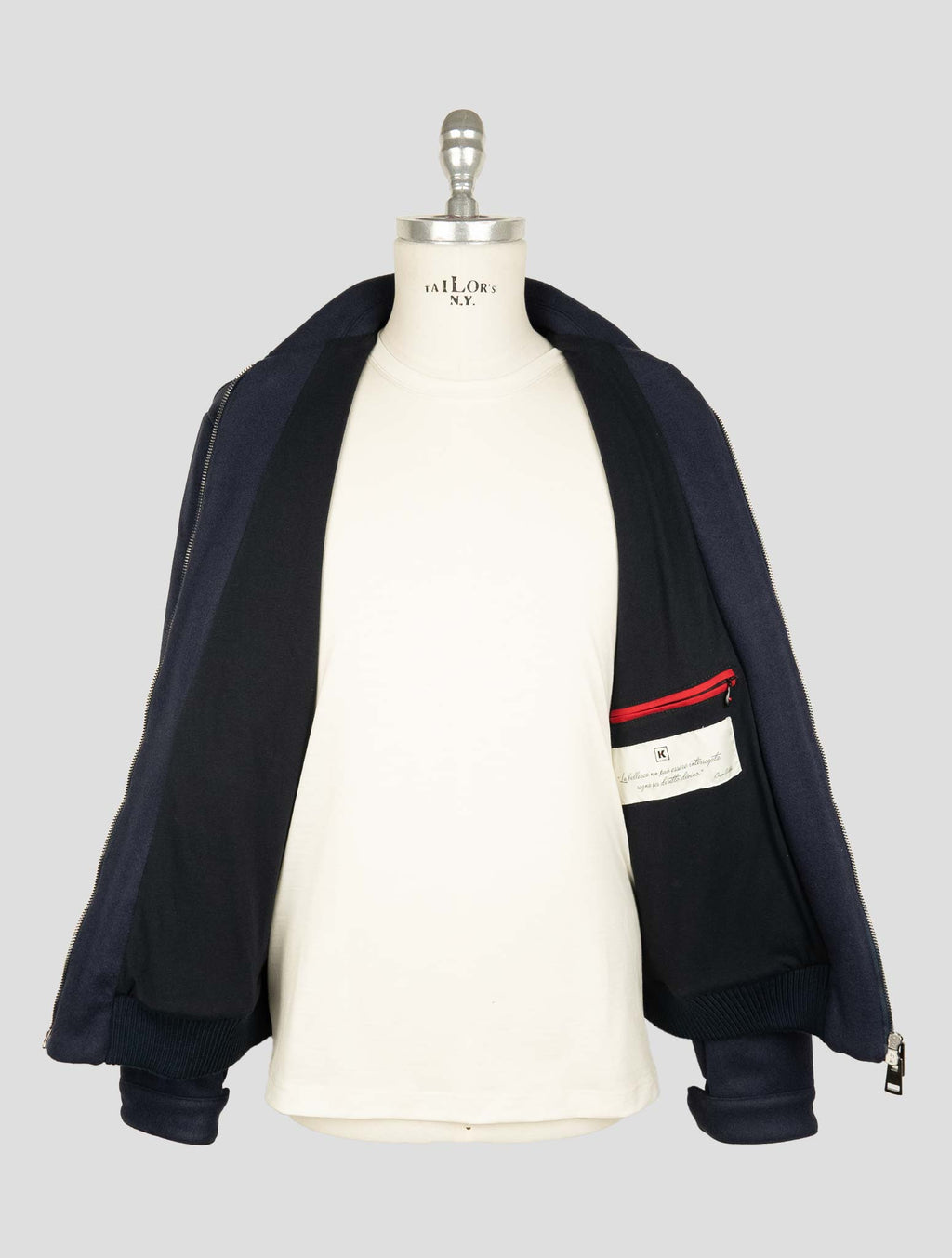 Kired Blue Pl Acetate Wool Coat 6