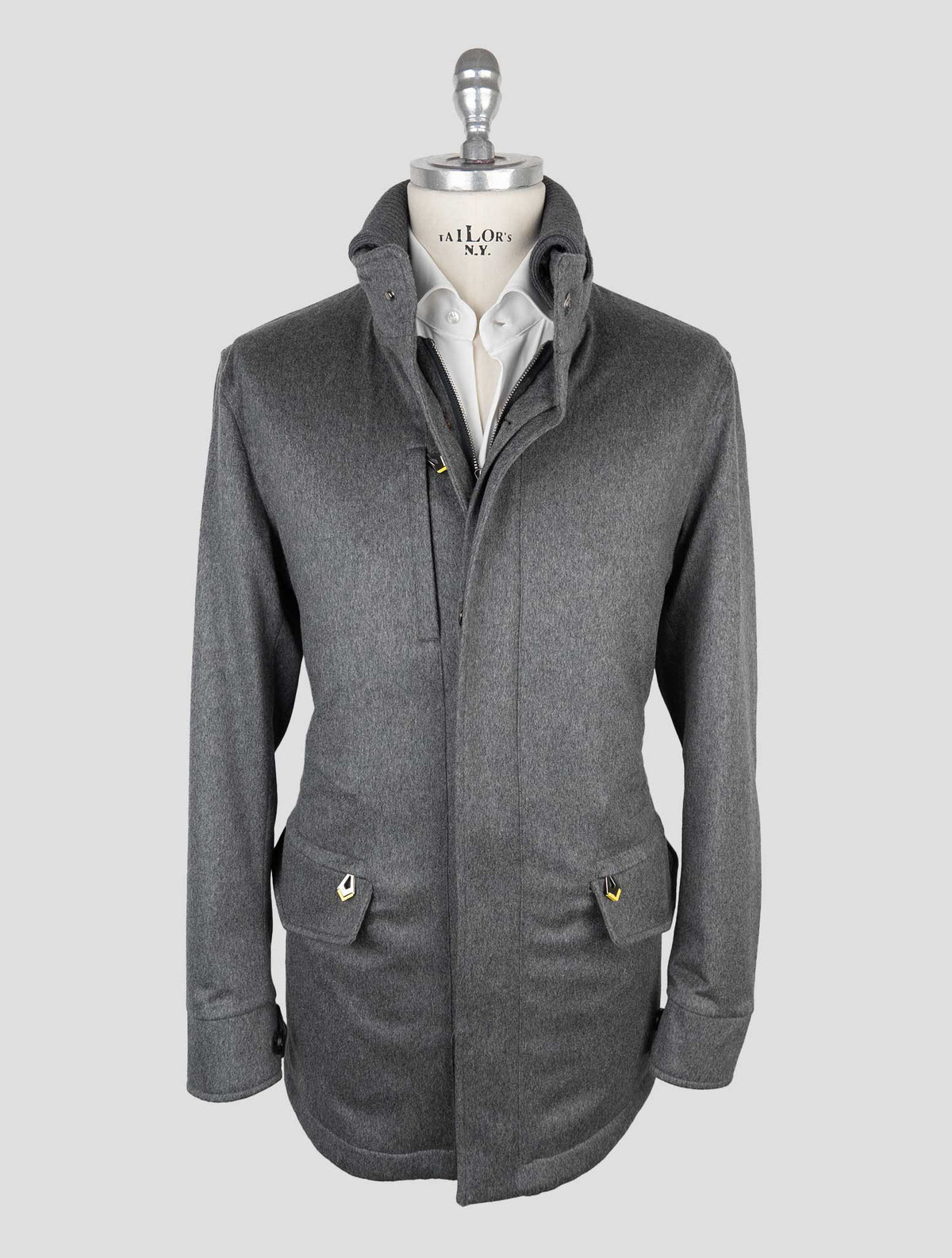 Sartorio Napoli Gray Cashmere Coat 1