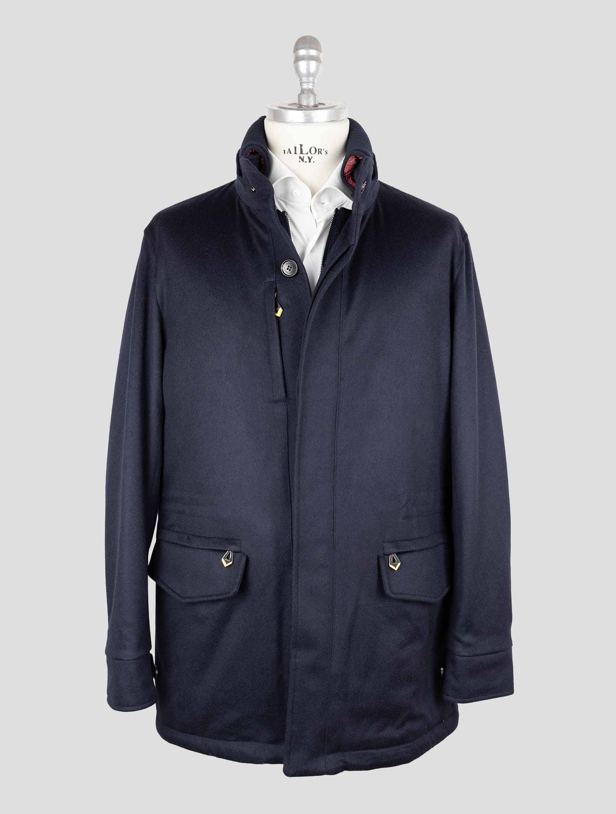 Sartorio Napoli Blue Cashmere Coat 1