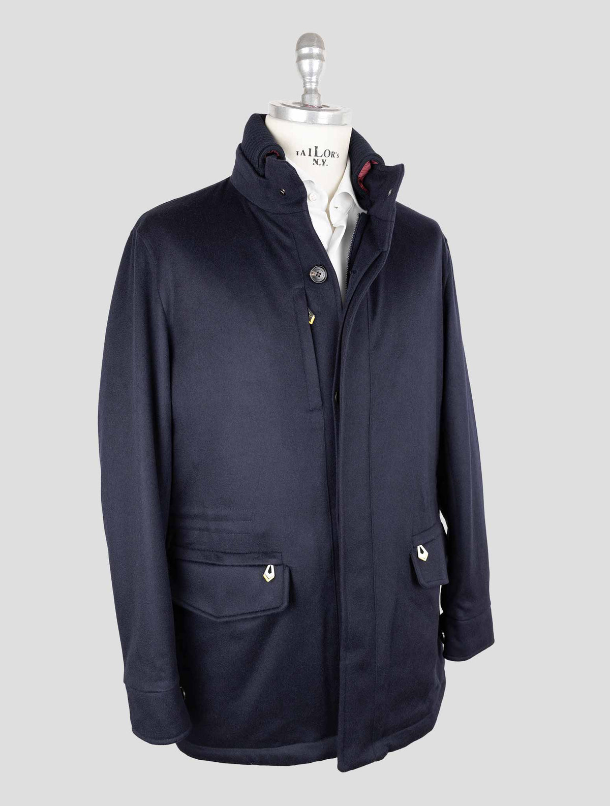 Sartorio Napoli Blue Cashmere Coat 2
