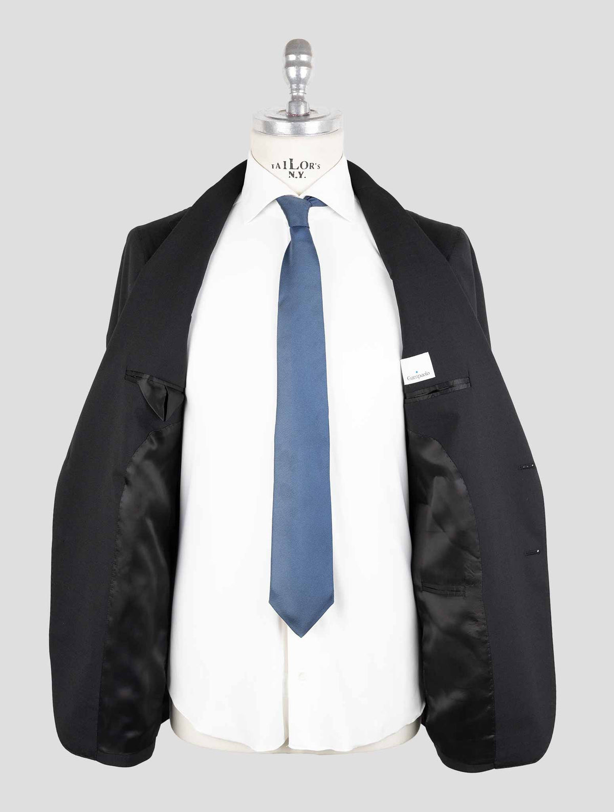 Giampaolo Black Wool Pl Ea Suit 7