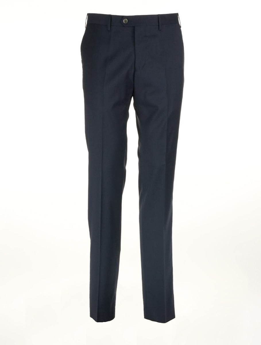 MARCO PESCAROLO Dark Blue Wool Dress Pants 1