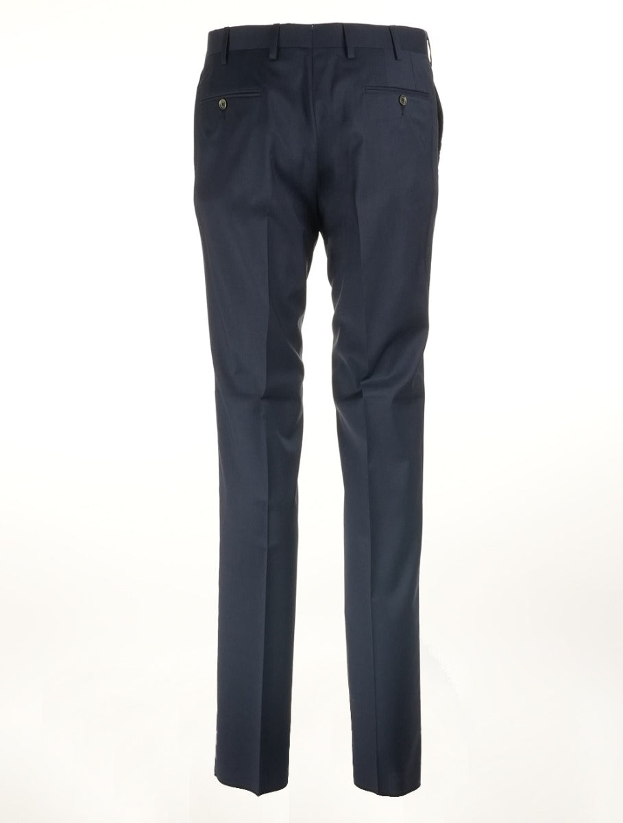 MARCO PESCAROLO Dark Blue Wool Dress Pants 3