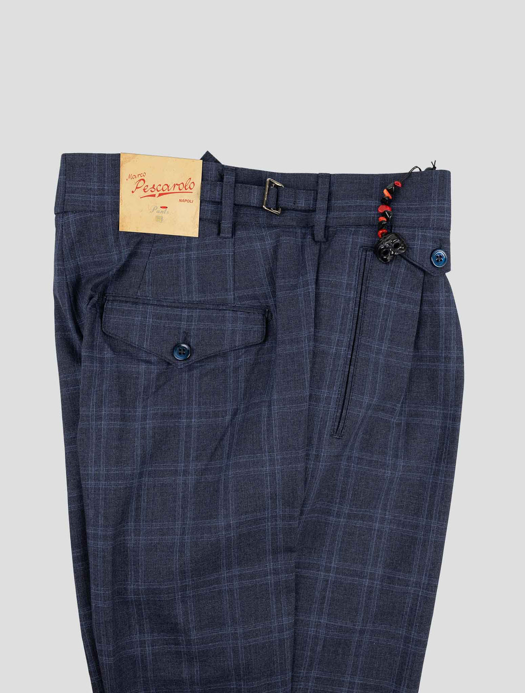 Marco Pescarolo Blue Virgin Wool Silk Pants 3